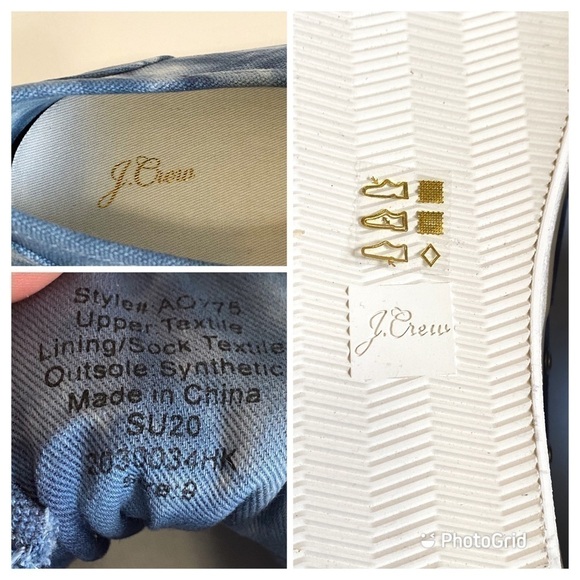 NIB J. Crew Blue Lace up Harbor Sneaker‎ In Tie-dye - Picture 6 of 8